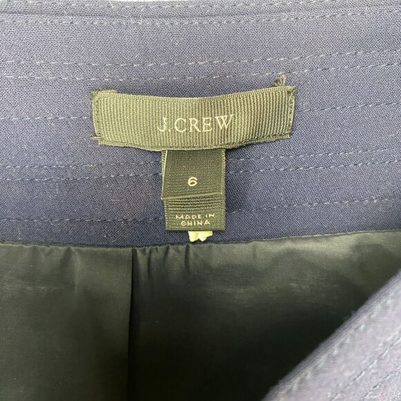 J.CREW Mini Skirt Womens Size 6 Multicolor Tweed Lined Fringed Raw Hem Back Zip - Picture 4 of 13